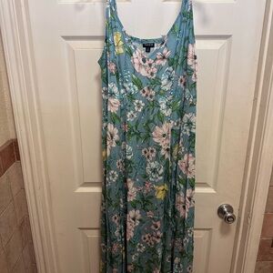 Torrid Tea Length Stretch Challis Trapeze Dress